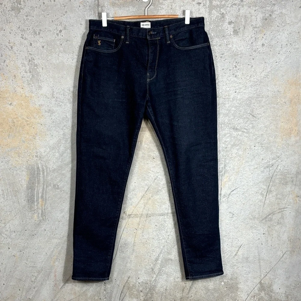 Todd Snyder Jeans Mens 35X32 Indigo Slim Fit Stretch Rinse Wash Denim 5-Pocket